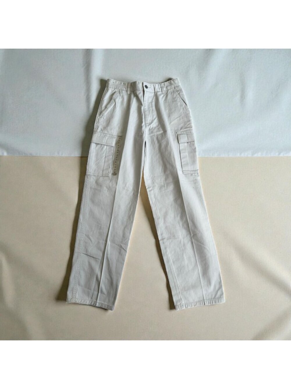 OSCAR DE LA RENTA Boys Stone Gray Khaki Cargo Dress Pants Size 12 NEW NWT